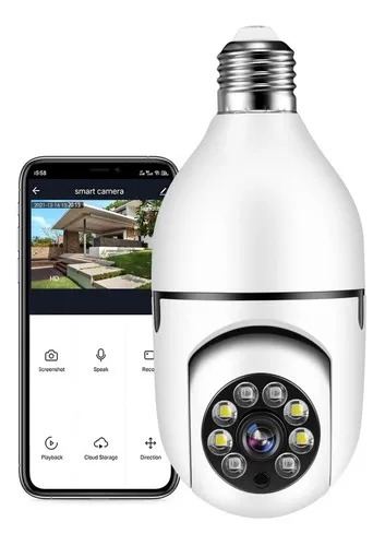 Camara De Seguridad Wifi Bombillo Roboti